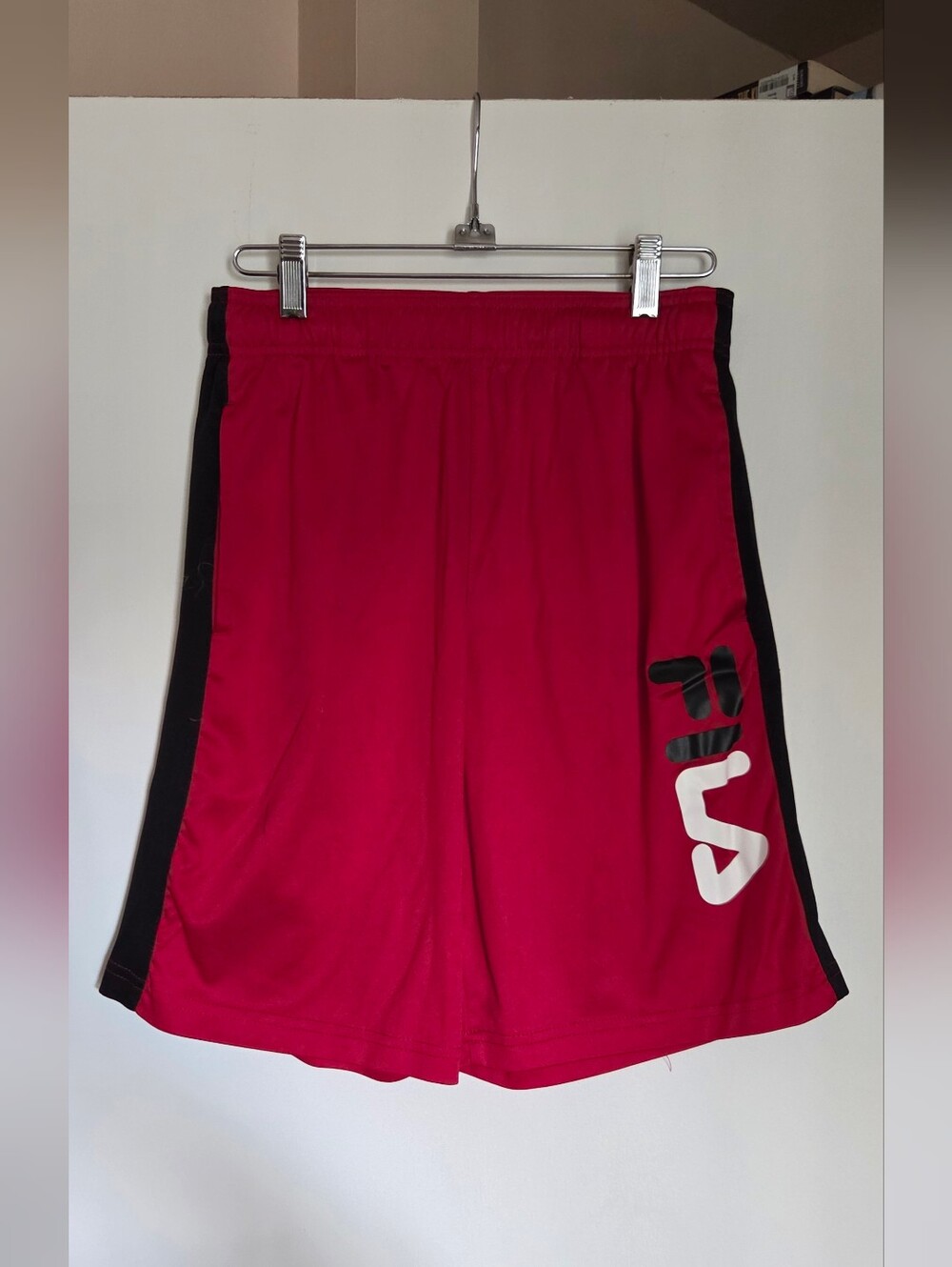 Fila Youth Red And Black Athletic Shorts, Fair Condition, SZ XL (14-16)